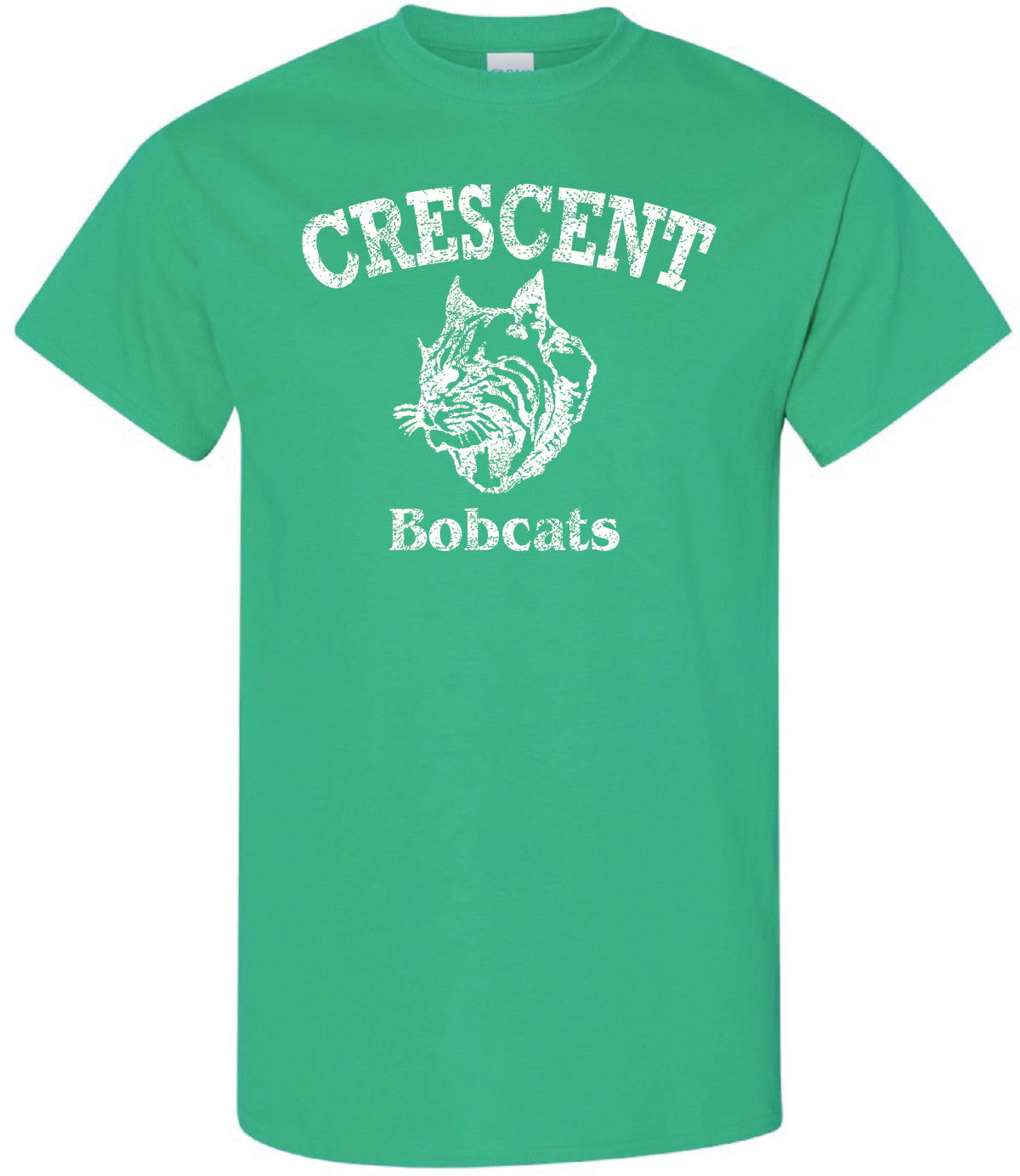 Youth Heavy Cotton Tee Green Bobcats