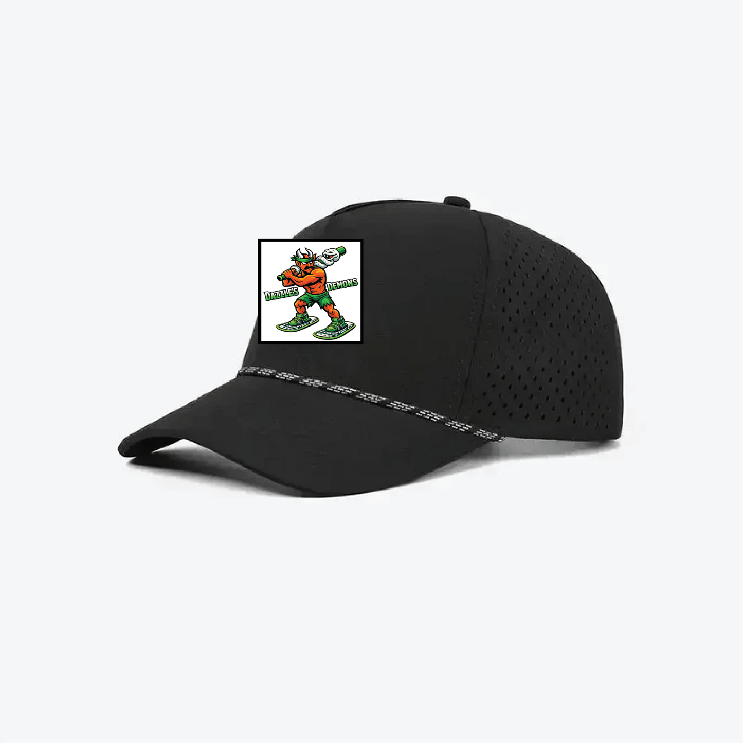 Patch hat - 5 Panel Laser Performance Rope Hat - Pick your patch option