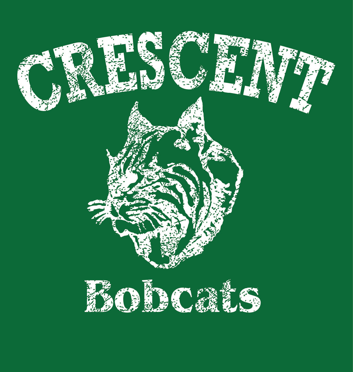 Adult Heavy Cotton Tee Green Bobcats