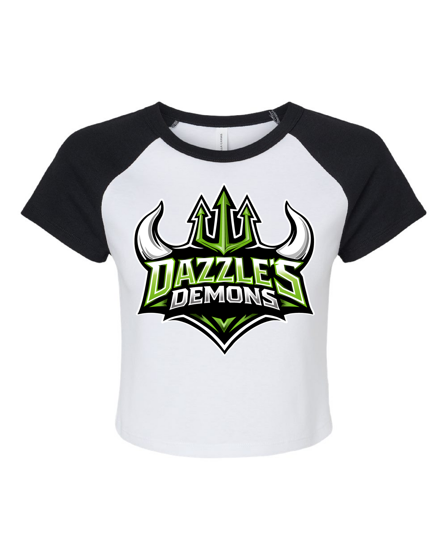 Women's Micro Rib Raglan Baby Tee - Dazzle's Team Logo
