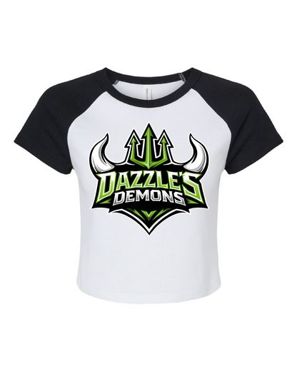 Women's Micro Rib Raglan Baby Tee - Dazzle's Team Logo