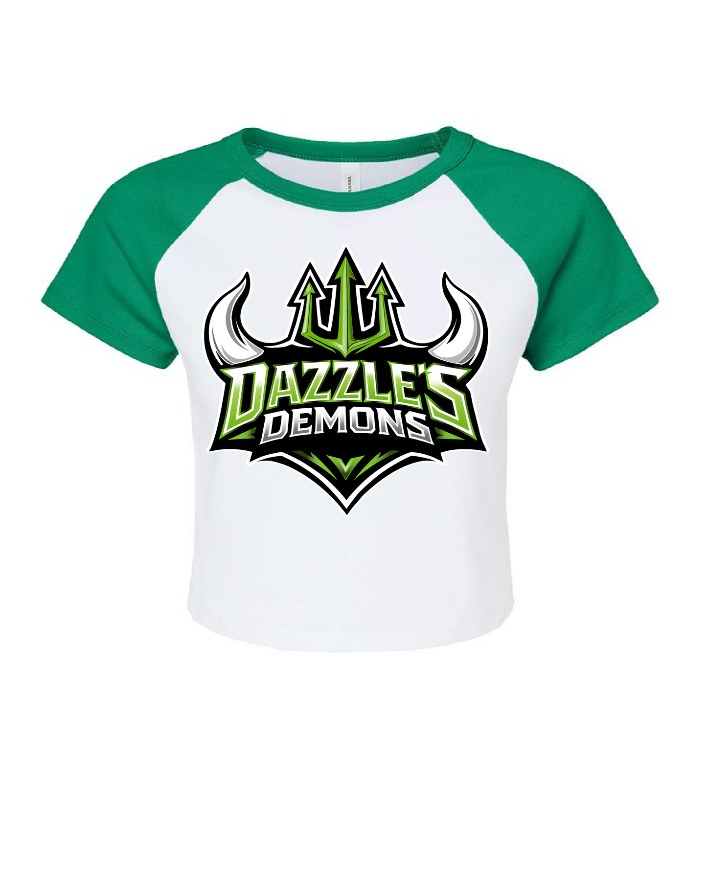 Women's Micro Rib Raglan Baby Tee - Dazzle's Team Logo