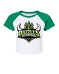 Women's Micro Rib Raglan Baby Tee - Dazzle's Team Logo