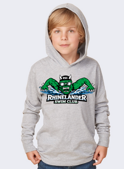 Hooded Tee Shirt Youth  - Swim Club Logo