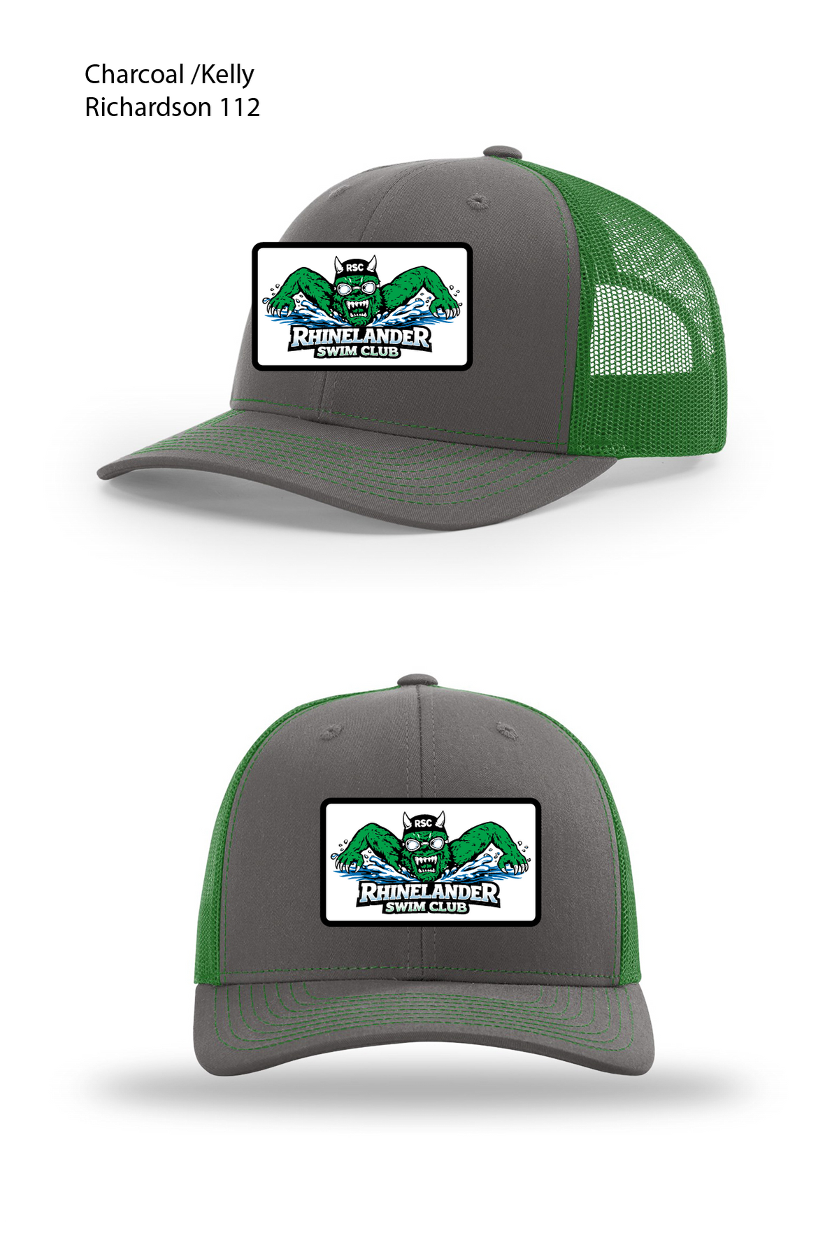 Mesh Back Trucker - Richardson 112 with woven Swim Club Patch